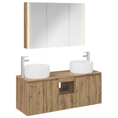vidaXL Bathroom Cabinet Set 4 pcs Artisan Oak Engineered Wood
