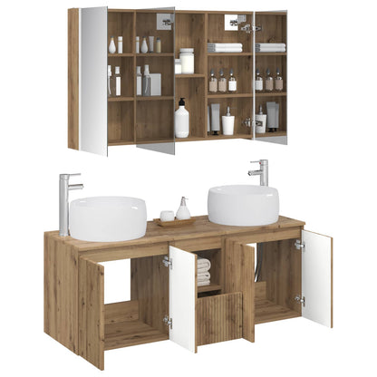 vidaXL Bathroom Cabinet Set 4 pcs Artisan Oak Engineered Wood