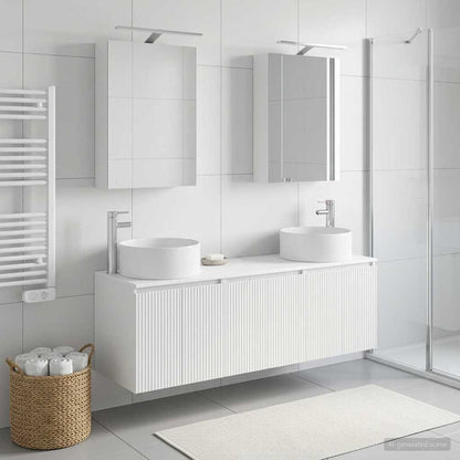 vidaXL Bathroom Cabinet Set 5 pcs White Engineered Wood