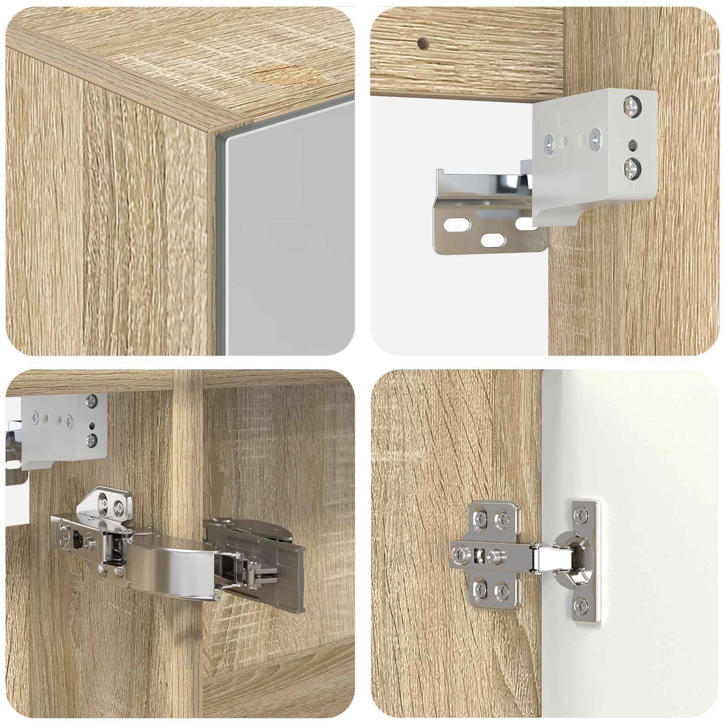 vidaXL Bathroom Cabinet Set 5 pcs Sonoma Oak Engineered Wood