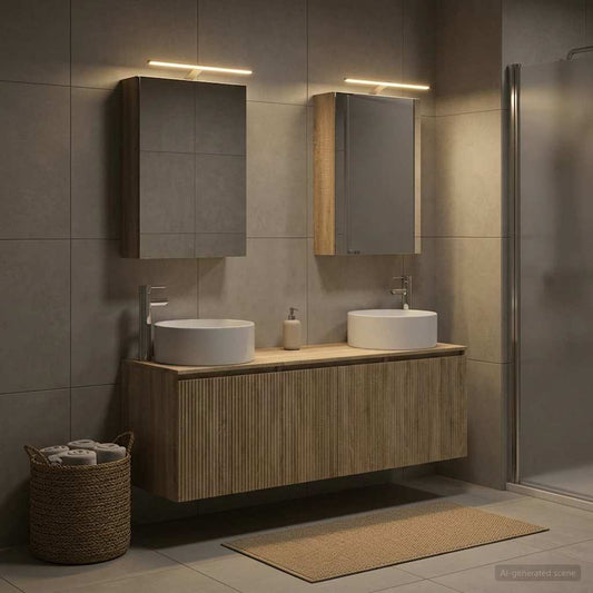vidaXL Bathroom Cabinet Set 5 pcs Sonoma Oak Engineered Wood