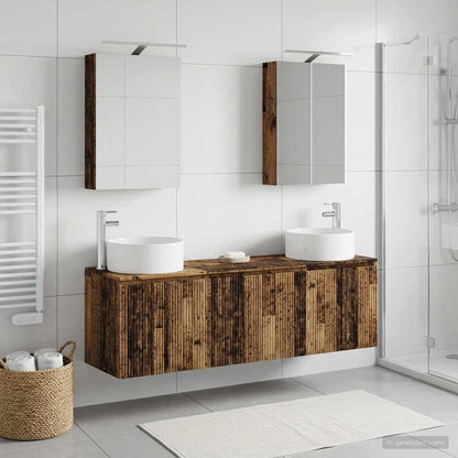 vidaXL Bathroom Cabinet Set 5 pcs Old Wood Engineered Wood