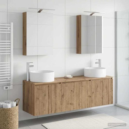vidaXL Bathroom Cabinet Set 5 pcs Artisan Oak Engineered Wood