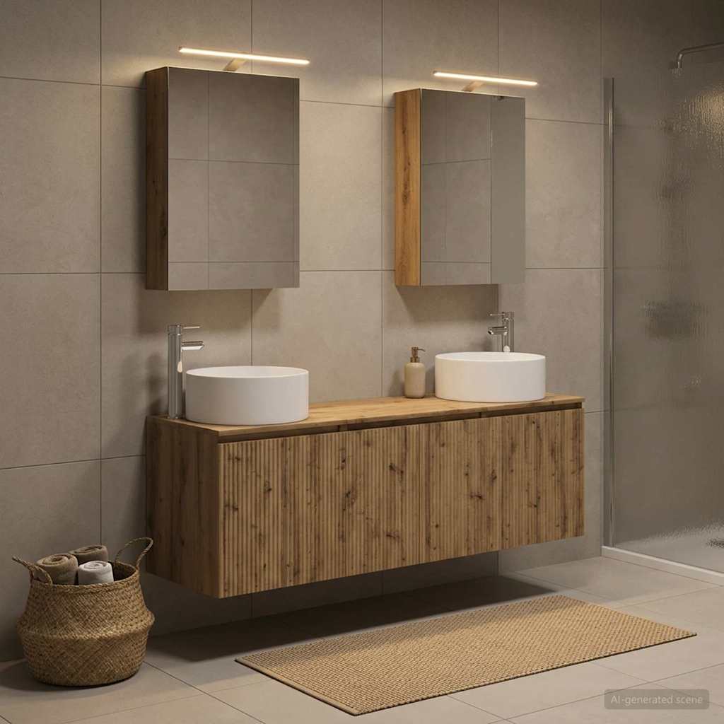 vidaXL Bathroom Cabinet Set 5 pcs Artisan Oak Engineered Wood