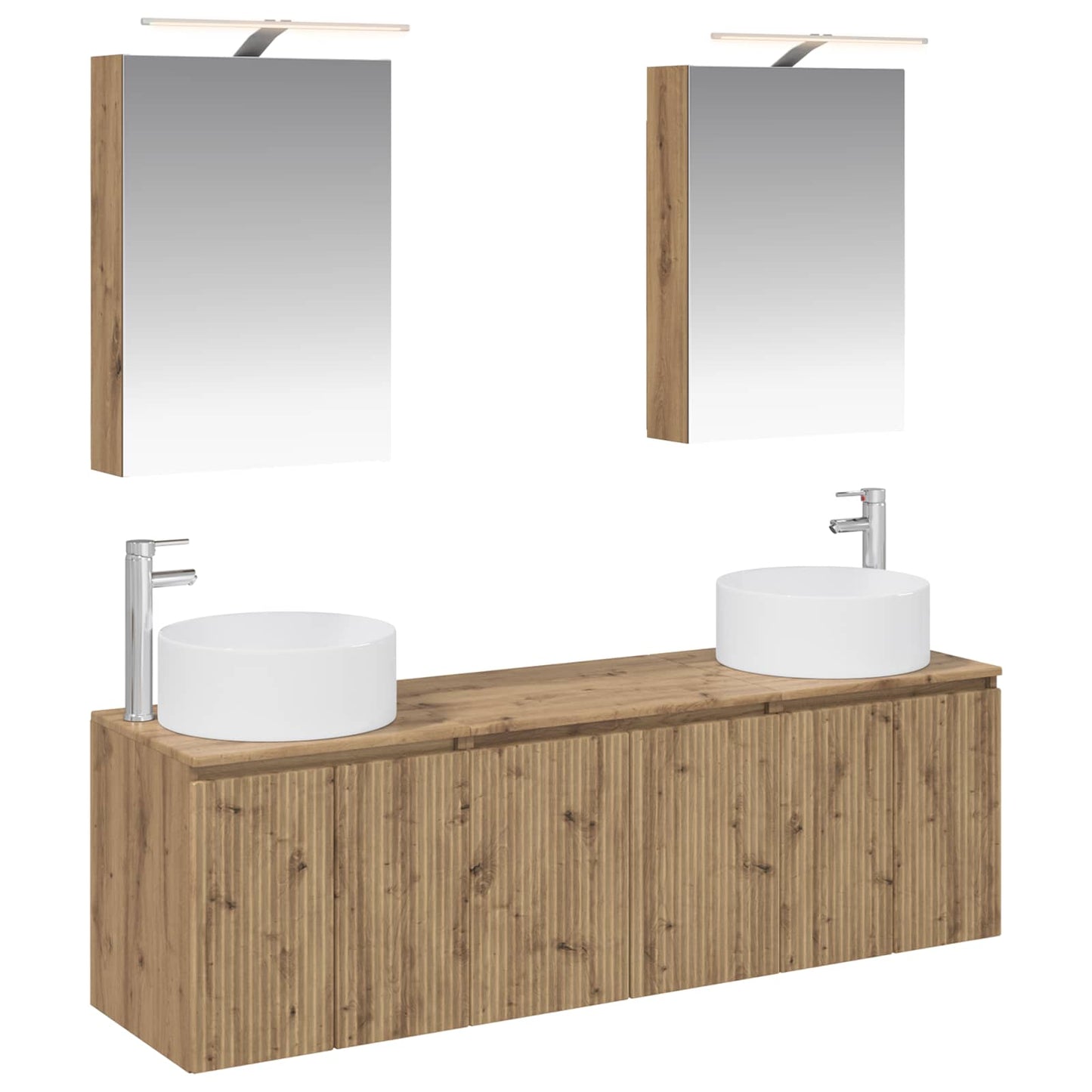 vidaXL Bathroom Cabinet Set 5 pcs Artisan Oak Engineered Wood