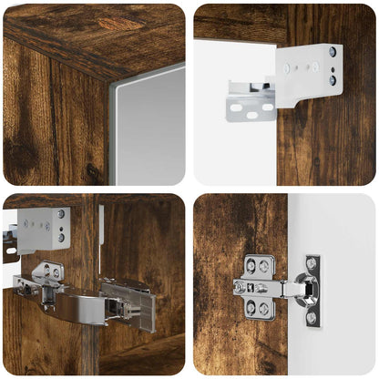 vidaXL Bathroom Cabinet Set 5 pcs Smoked Oak Engineered Wood