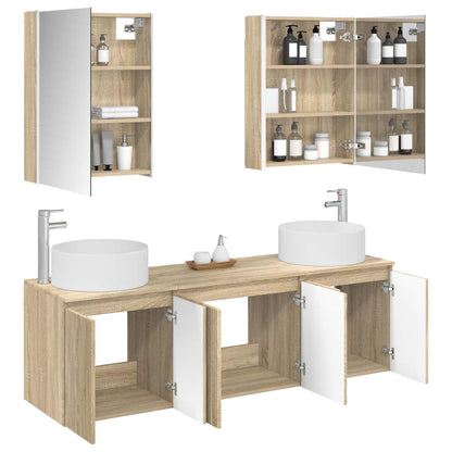 vidaXL Bathroom Cabinet Set 5 pcs Sonoma Oak Engineered Wood