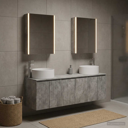 vidaXL Bathroom Cabinet Set 5 pcs Concrete Grey Engineered Wood
