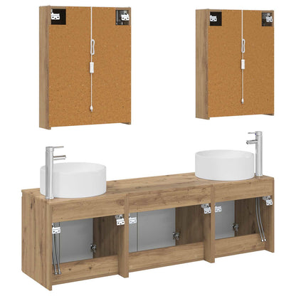 vidaXL Bathroom Cabinet Set 5 pcs Artisan Oak Engineered Wood