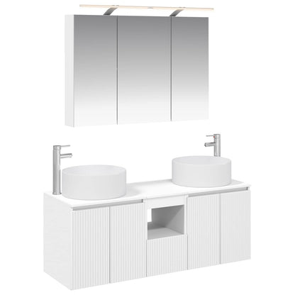 vidaXL Bathroom Cabinet Set 4 pcs White 100 x 14.5 x 70 cm