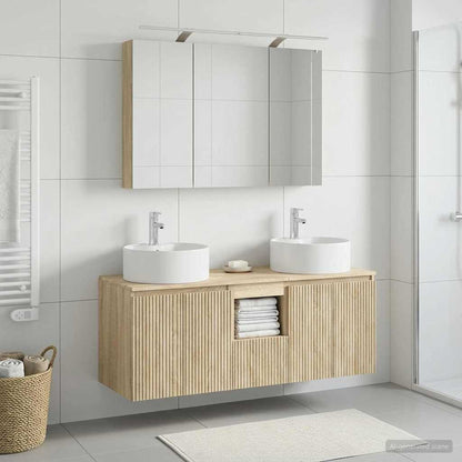 vidaXL Bathroom Cabinet Set 4 pcs Sonoma Oak Engineered Wood