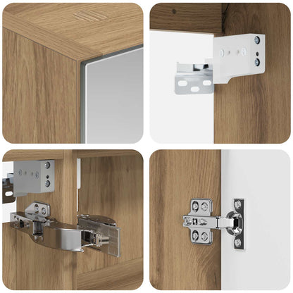 vidaXL Bathroom Cabinet Set 4 pcs Artisan Oak 100 x 14.5 x 70 cm