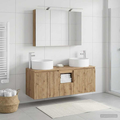 vidaXL Bathroom Cabinet Set 4 pcs Artisan Oak Engineered Wood