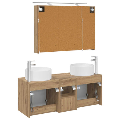 vidaXL Bathroom Cabinet Set 4 pcs Artisan Oak 100 x 14.5 x 70 cm