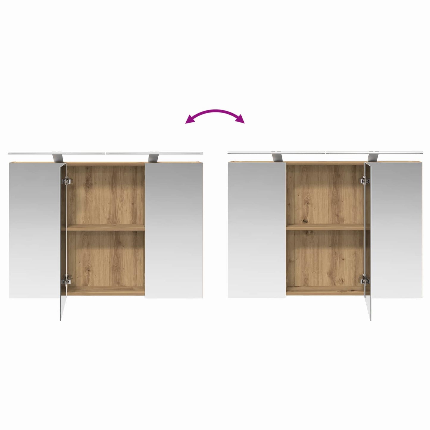 vidaXL Bathroom Cabinet Set 4 pcs Artisan Oak 100 x 14.5 x 70 cm