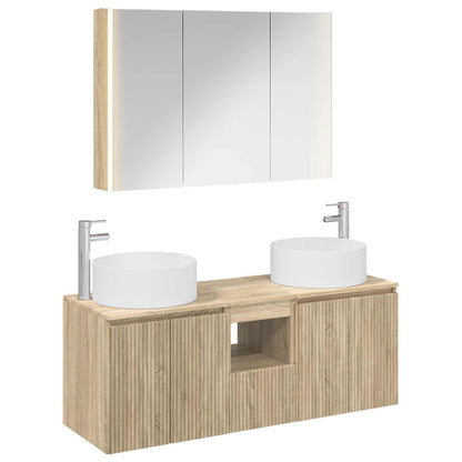 vidaXL Bathroom Cabinet Set 4 pcs Sonoma Oak 103.5 x 15.5 x 70 cm