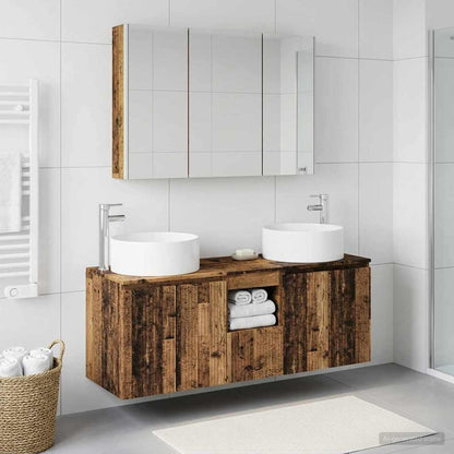 vidaXL Bathroom Cabinet Set 4 pcs Old Wood Engineered Wood