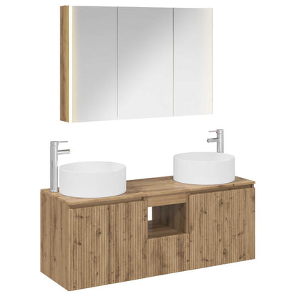 vidaXL Bathroom Cabinet Set 4 pcs Artisan Oak 103.5 x 15.5 x 70 cm