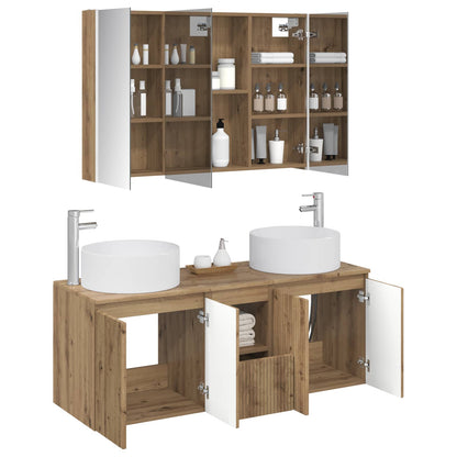 vidaXL Bathroom Cabinet Set 4 pcs Artisan Oak 103.5 x 15.5 x 70 cm