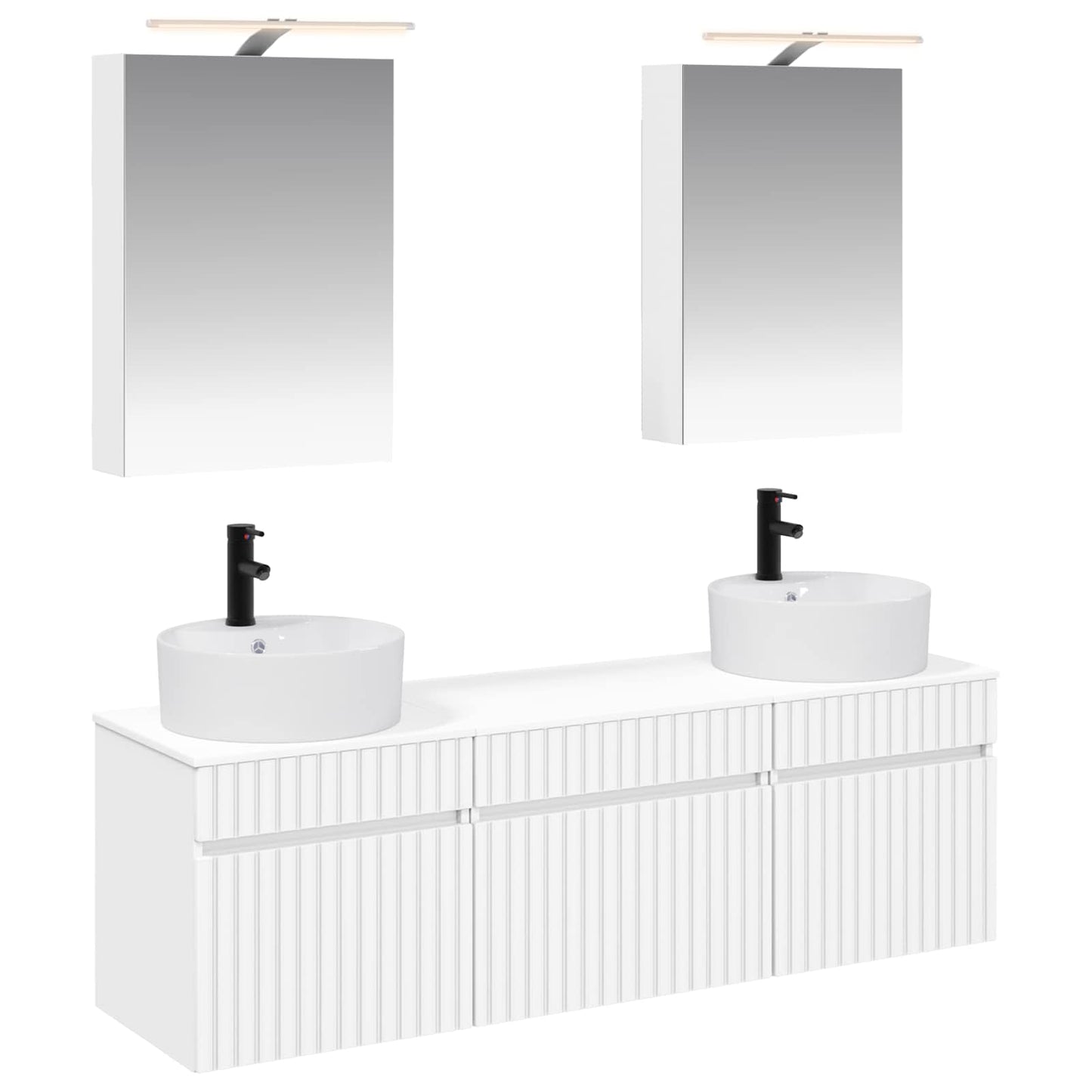 vidaXL Bathroom Cabinet Set 5 pcs White 50 x 14.5 x 70 cm