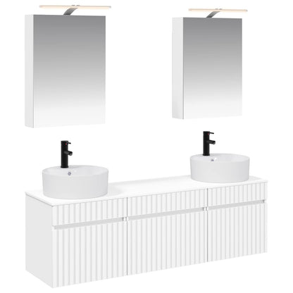 vidaXL Bathroom Cabinet Set 5 pcs White 50 x 14.5 x 70 cm