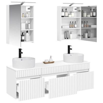 vidaXL Bathroom Cabinet Set 5 pcs White 50 x 14.5 x 70 cm