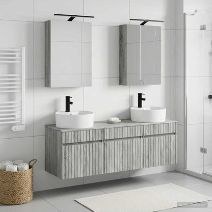 vidaXL Bathroom Cabinet Set 5 pcs Grey Sonoma Engineered Wood