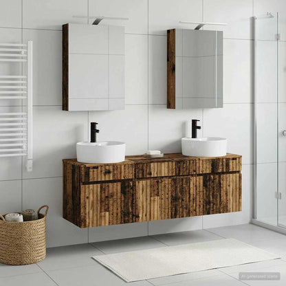 vidaXL Bathroom Cabinet Set 5 pcs Old Wood Engineered Wood