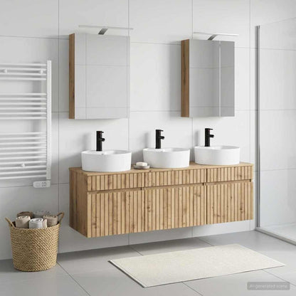 vidaXL Bathroom Cabinet Set 5 pcs Artisan Oak Engineered Wood