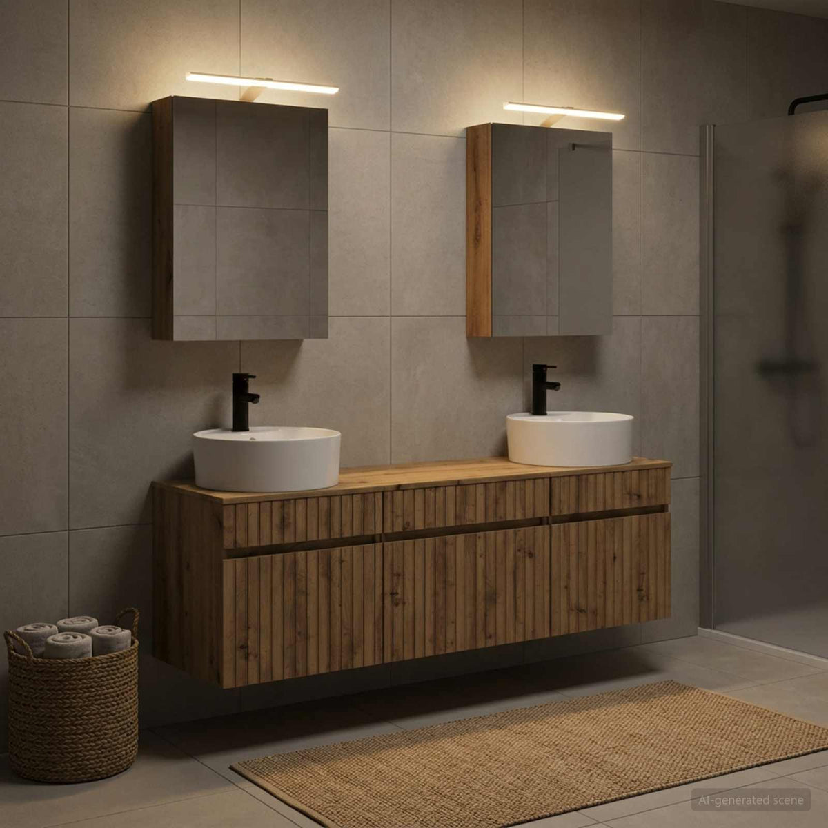vidaXL Bathroom Cabinet Set 5 pcs Artisan Oak Engineered Wood