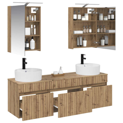 vidaXL Bathroom Cabinet Set 5 pcs Artisan Oak 50 x 14.5 x 70 cm