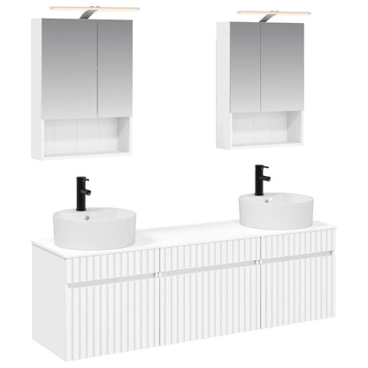 vidaXL Bathroom Cabinet Set 5 pcs White 50 x 14.5 x 70 cm
