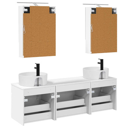 vidaXL Bathroom Cabinet Set 5 pcs White 50 x 14.5 x 70 cm