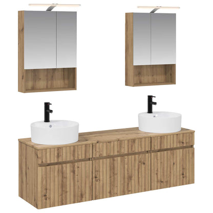 vidaXL Bathroom Cabinet Set 5 pcs Artisan Oak 50 x 14.5 x 70 cm