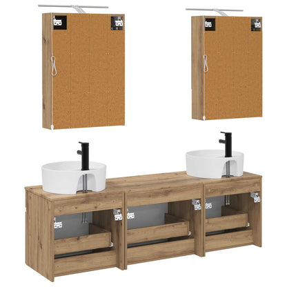 vidaXL Bathroom Cabinet Set 5 pcs Artisan Oak 50 x 14.5 x 70 cm