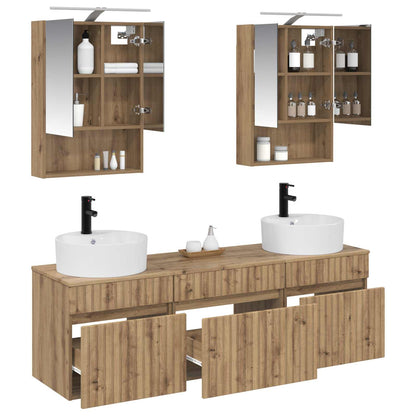 vidaXL Bathroom Cabinet Set 5 pcs Artisan Oak 50 x 14.5 x 70 cm