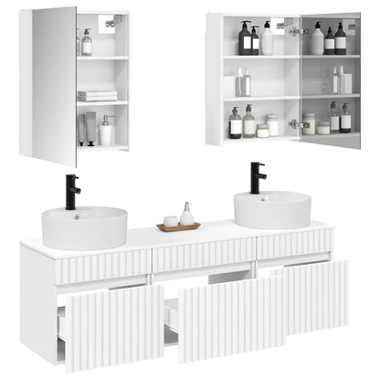 vidaXL Bathroom Cabinet Set 5 pcs White 53 x 15.5 x 70 cm