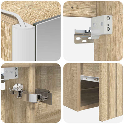 vidaXL Bathroom Cabinet Set 5 pcs Sonoma Oak 53 x 15.5 x 70 cm