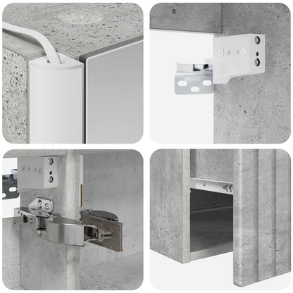 vidaXL Bathroom Cabinet Set 5 pcs Concrete Grey 53 x 15.5 x 70 cm