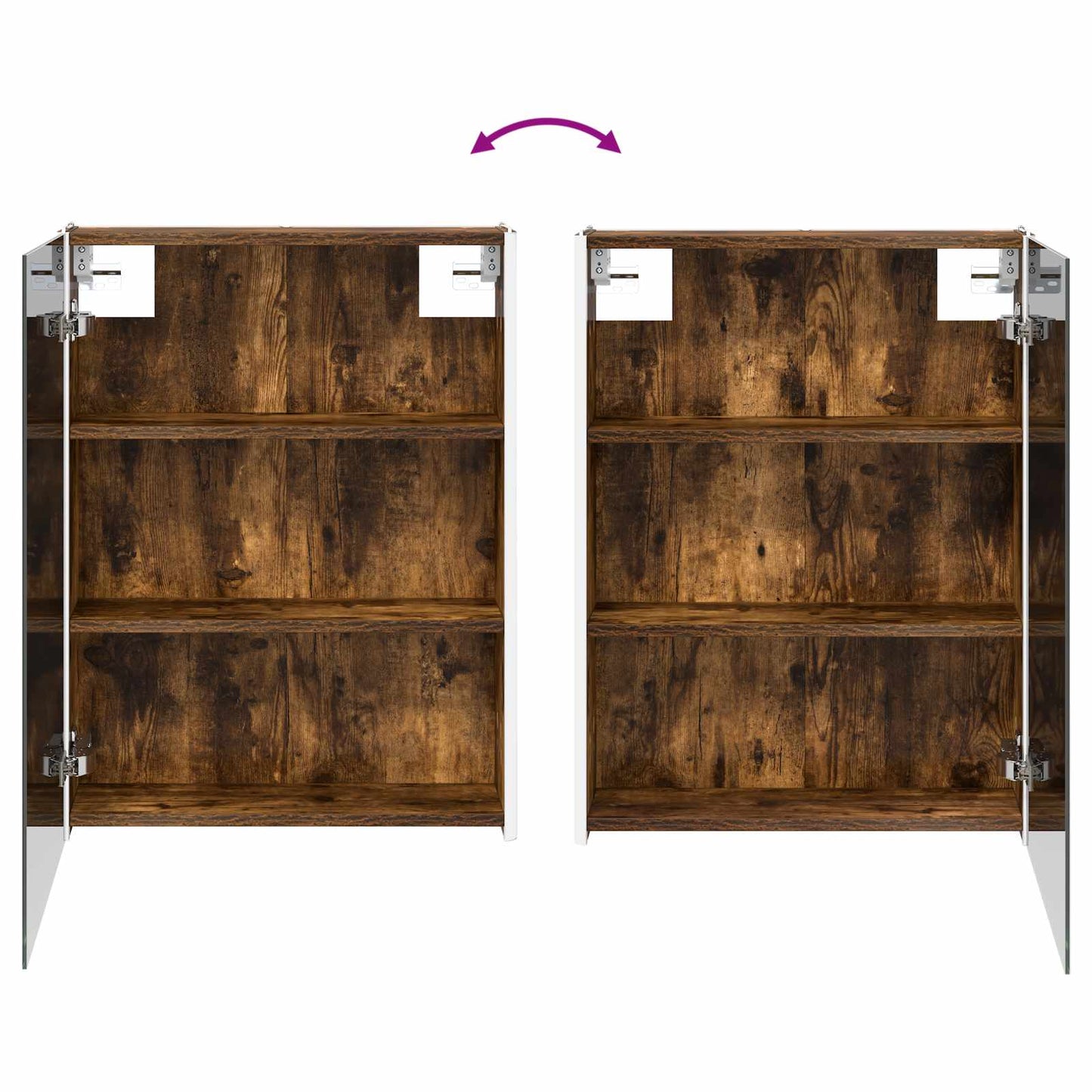 vidaXL Bathroom Cabinet Set 5 pcs Smoked Oak 53 x 15.5 x 70 cm