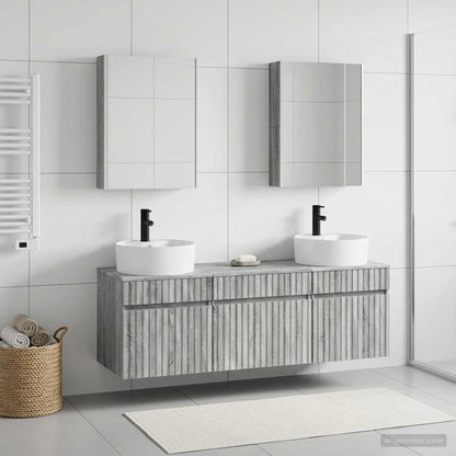 vidaXL Bathroom Cabinet Set 5 pcs Grey Sonoma Engineered Wood