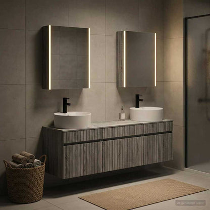vidaXL Bathroom Cabinet Set 5 pcs Grey Sonoma Engineered Wood