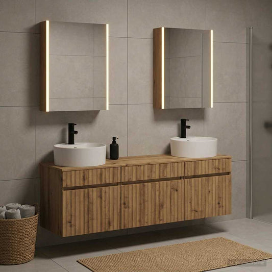 vidaXL Bathroom Cabinet Set 5 pcs Artisan Oak Engineered Wood