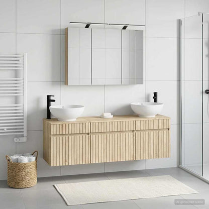 vidaXL Bathroom Cabinet Set 4 pcs Sonoma Oak Engineered Wood