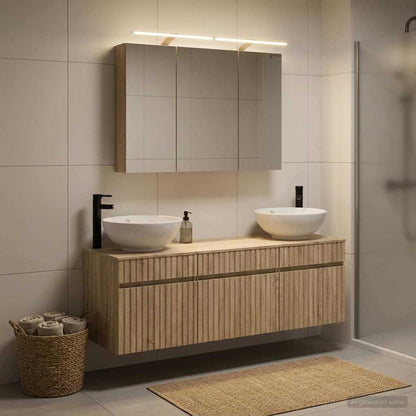 vidaXL Bathroom Cabinet Set 4 pcs Sonoma Oak Engineered Wood