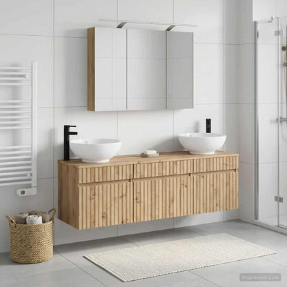 vidaXL Bathroom Cabinet Set 4 pcs Artisan Oak Engineered Wood
