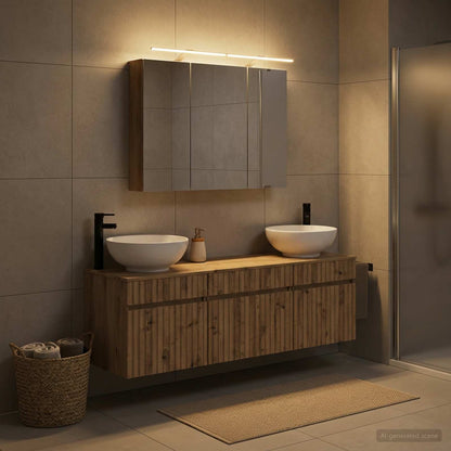 vidaXL Bathroom Cabinet Set 4 pcs Artisan Oak Engineered Wood