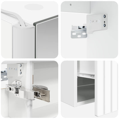 vidaXL Bathroom Cabinet Set 4 pcs White 103.5 x 15.5 x 70 cm