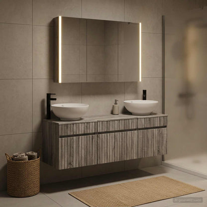 vidaXL Bathroom Cabinet Set 4 pcs Grey Sonoma Engineered Wood