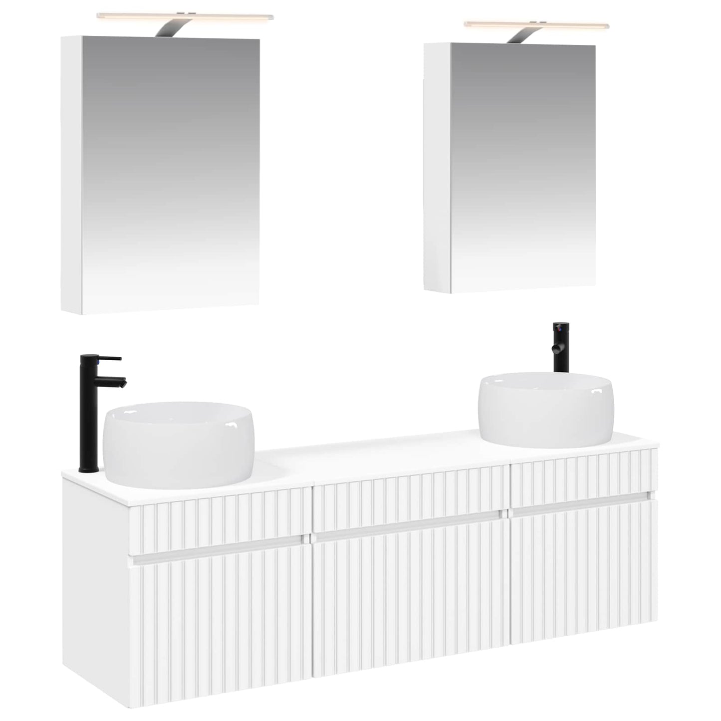 vidaXL Bathroom Cabinet Set 5 pcs White 50 x 14.5 x 70 cm